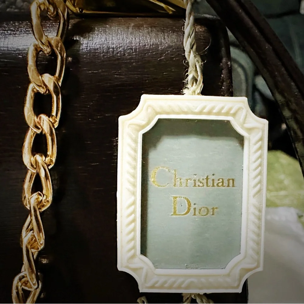 Authentic Vintage Christian  Dior 1960’s Handbag shoulder bag dark red Leather - Picture 4 of 17